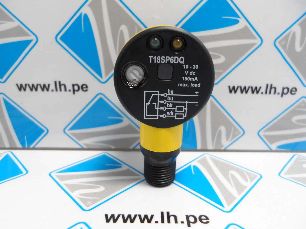 T18SP6DQ                    Sensor PNP, modo de detección difusa, fotoeléctrico, 20 pulgadas, LED infrarrojo, Marca: Banner Engineering